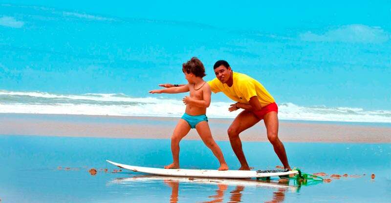 Aulas de surf para crianças